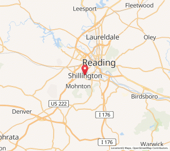 Map of Shillington, Pennsylvania