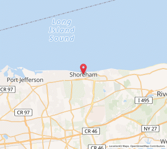 Map of Shoreham, New York