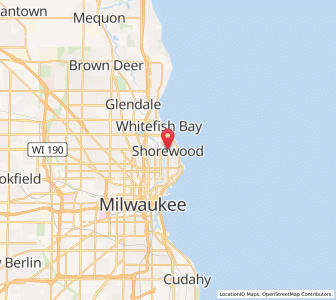 Map of Shorewood, Wisconsin