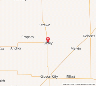 Map of Sibley, Illinois