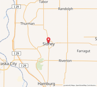 Map of Sidney, Iowa