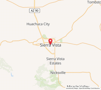Map of Sierra Vista, Arizona