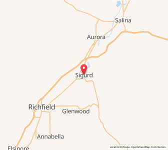 Map of Sigurd, Utah