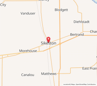 Map of Sikeston, Missouri