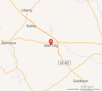 Map of Siler City, North Carolina