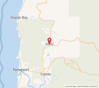Map of Siletz, Oregon