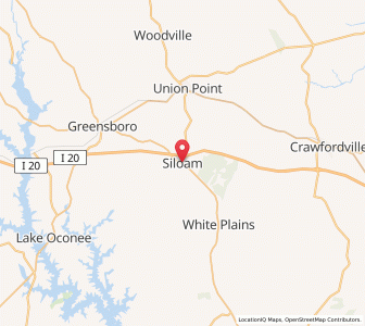 Map of Siloam, Georgia