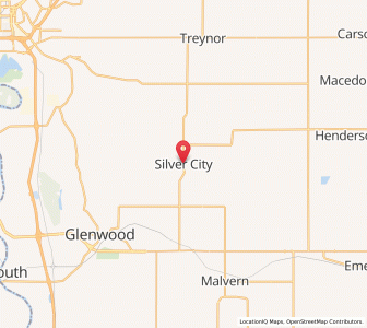Map of Silver City, Iowa