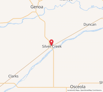 Map of Silver Creek, Nebraska