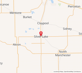 Map of Silver Lake, Indiana