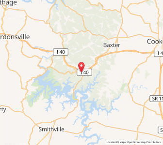 Map of Silver Point, Tennessee