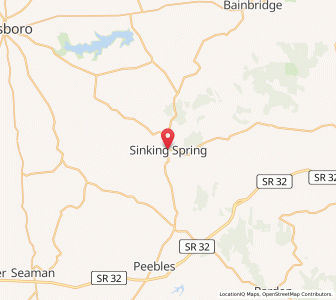 Map of Sinking Spring, Ohio