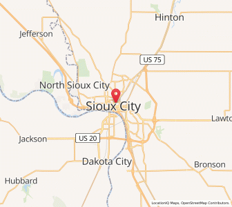 Map of Sioux City, Iowa