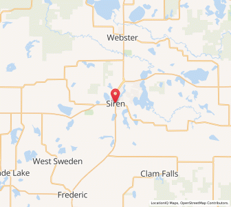 Map of Siren, Wisconsin