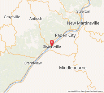 Map of Sistersville, West Virginia