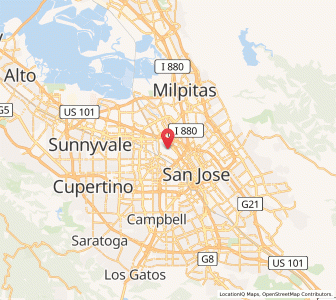 Map of SJC - Norman Y. Mineta San Jose International Airport, California