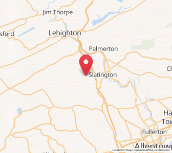 Map of Slatedale, Pennsylvania