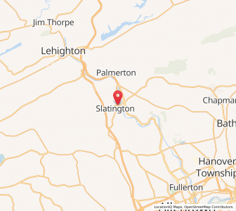 Map of Slatington, Pennsylvania