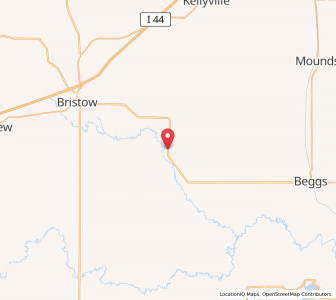 Map of Slick, Oklahoma