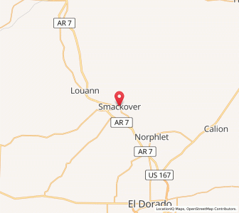 Map of Smackover, Arkansas