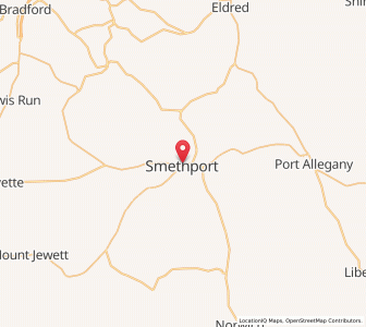 Map of Smethport, Pennsylvania