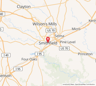 Map of Smithfield, North Carolina