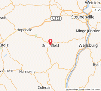 Map of Smithfield, Ohio