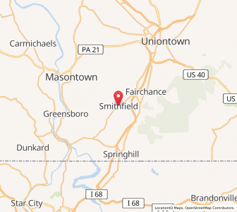 Map of Smithfield, Pennsylvania