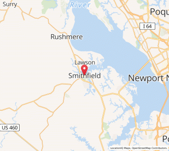 Map of Smithfield, Virginia