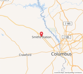Map of Smiths Station, Alabama