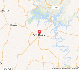 Map of Smithville, Tennessee