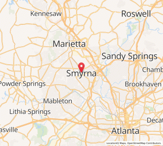 Map of Smyrna, Georgia