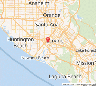 Map of SNA - John Wayne Orange County International Airport, California