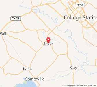 Map of Snook, Texas