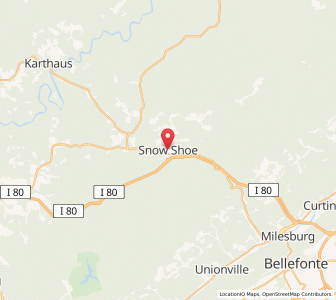 Map of Snow Shoe, Pennsylvania