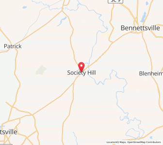 Map of Society Hill, South Carolina