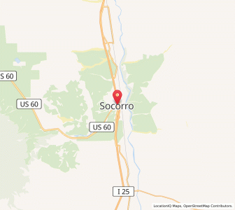 Map of Socorro, New Mexico