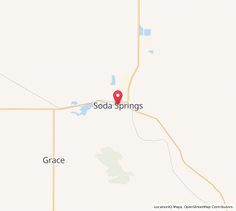 Map of Soda Springs, Idaho
