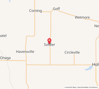 Map of Soldier, Kansas