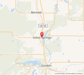 Map of Solon Springs, Wisconsin