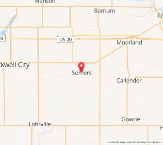 Map of Somers, Iowa