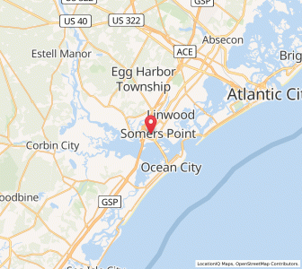 Map of Somers Point, New Jersey