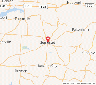 Map of Somerset, Ohio