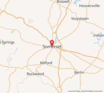 Map of Somerset, Pennsylvania