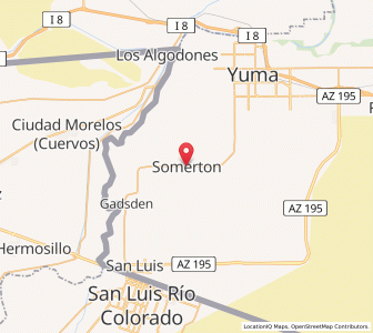 Map of Somerton, Arizona