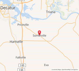 Map of Somerville, Alabama
