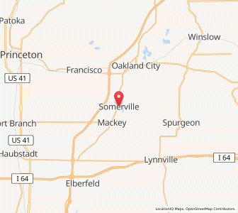 Map of Somerville, Indiana