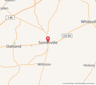 Map of Somerville, Tennessee