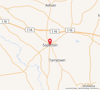 Map of Soperton, Georgia
