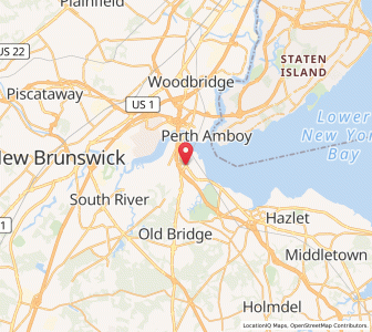 Map of South Amboy, New Jersey